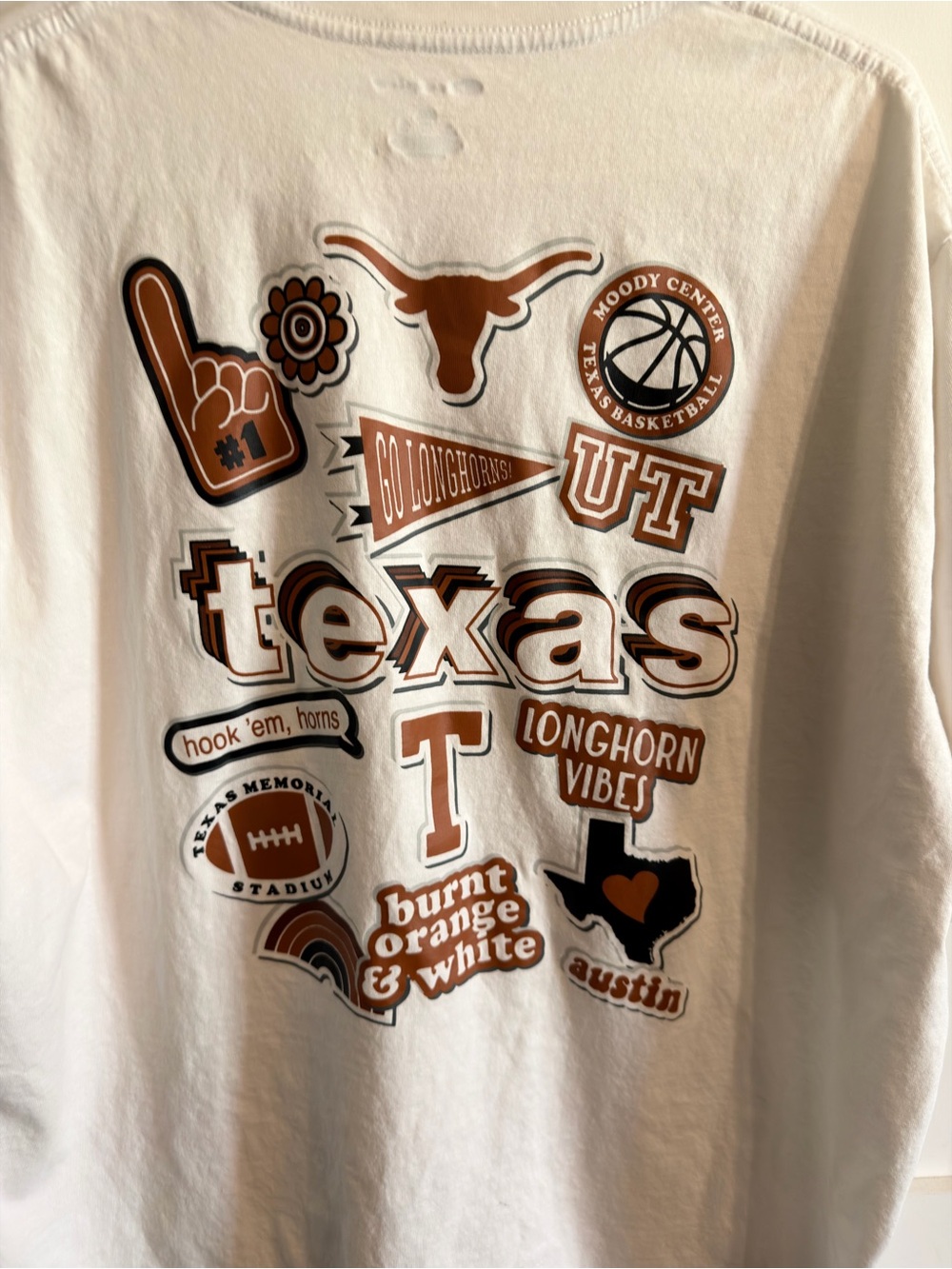 Champion White Short Sleeve Pocket Tee with Orange Longhorn Logo - Picture 4 of 6